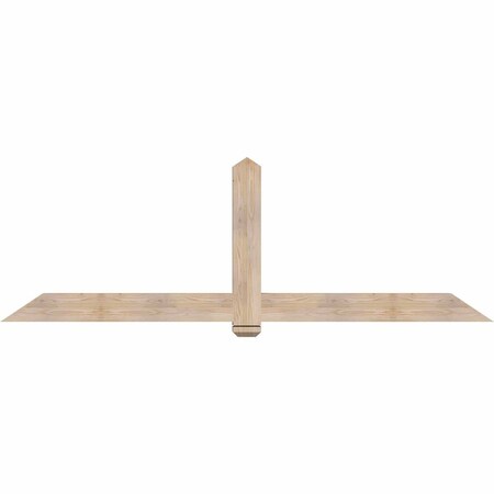 Ekena Millwork Eugene Smooth Timber Gable Bracket, Douglas Fir, 96"W x 32"H x 3 1/2"D x 5 1/2"F, 8/12 Pitch GBW096X32X0406EUG00SDF
